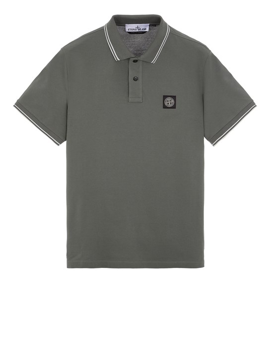 Stone island shop grey polo shirt