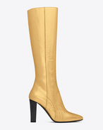 LILY 95 Tall Boot in Gold Python Embossed Leather