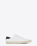 Signature COURT CLASSIC SL/06 Sneaker in White and black Leather