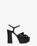 CANDY 80 Bow Sandal in Black Patent Leather