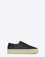 Signature COURT CLASSIC SL/39 Platform Sneaker in Black Glitter