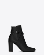 BABIES 90 Cross Strap Ankle Boot in Black Leather