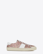 Signature COURT CLASSIC SL/37 SURF Sneaker in Multicolor Glitter and Off White Leather