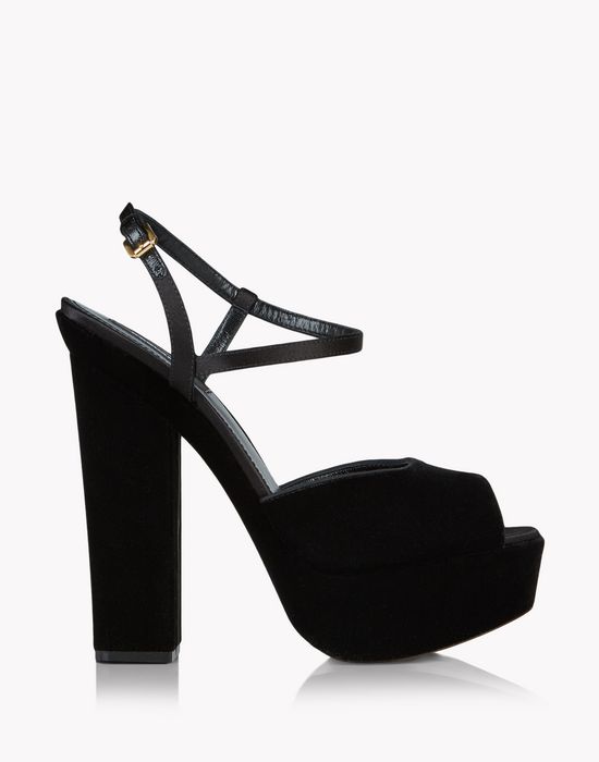 velvet platform ziggy sandals shoes Woman Dsquared2