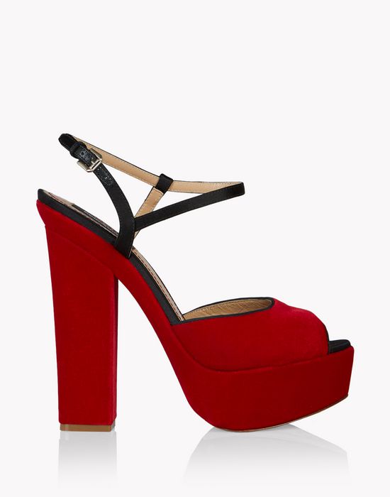 velvet platform ziggy sandals shoes Woman Dsquared2