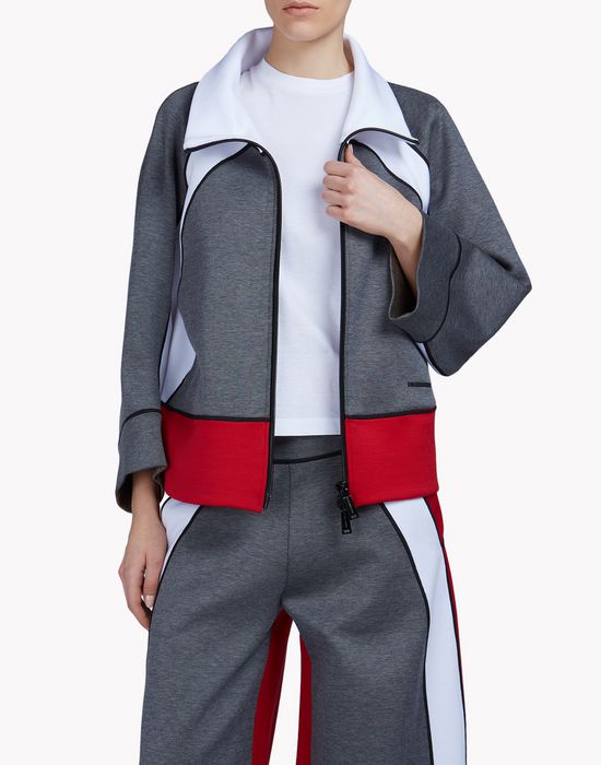 contrast zip up sweatshirt tops & tees Woman Dsquared2