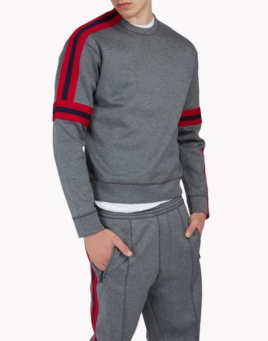 asymmetric stripe sweatshirt  tops & tees Man Dsquared2