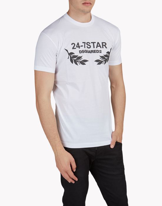 24-7 star t-shirt tops & tees Man Dsquared2