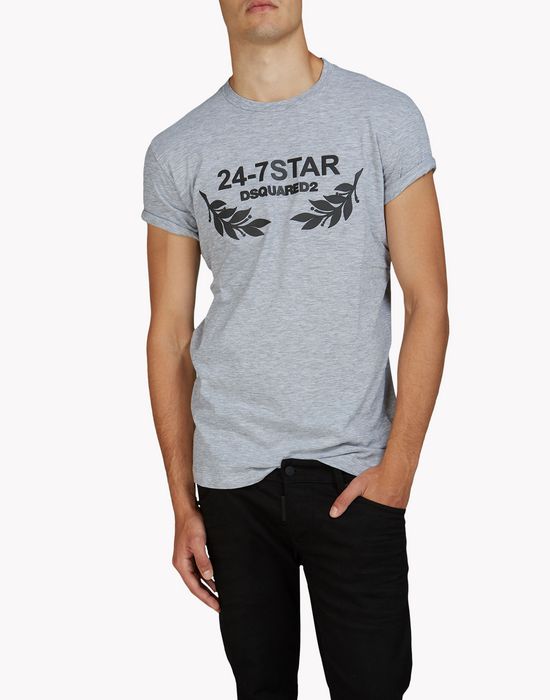 24-7 star t-shirt tops & tees Man Dsquared2