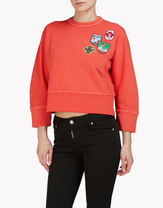patch sweatshirt tops & tees Woman Dsquared2