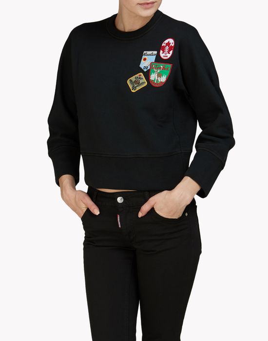patch sweatshirt tops & tees Woman Dsquared2