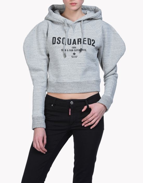 d2 puffed shoulders hoodie tops & tees Woman Dsquared2