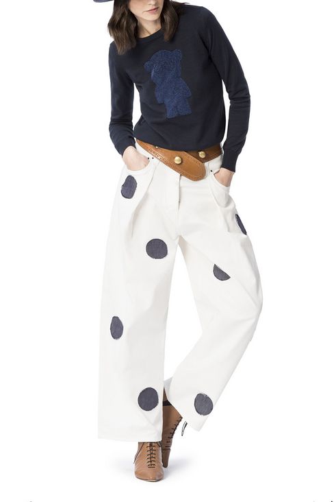 Cropped stretch cotton jeans: 5 pockets Women by Armani - 2