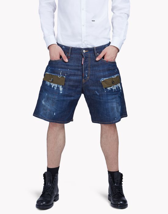 patchwork denim shorts pants Man Dsquared2