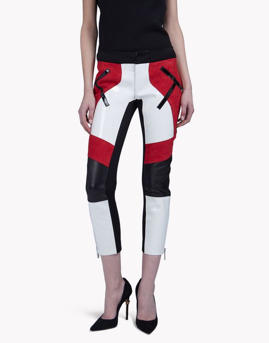 leather neoprene pants pants Woman Dsquared2