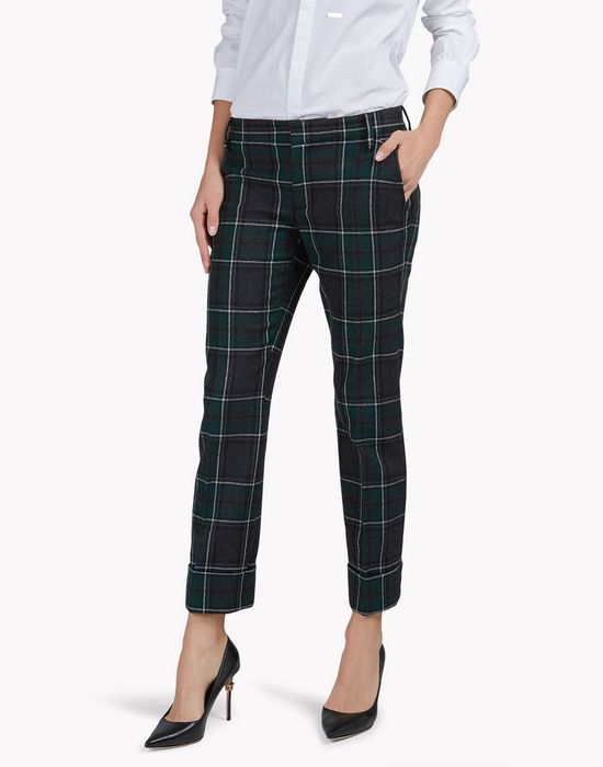 wool tartan pants pants Woman Dsquared2
