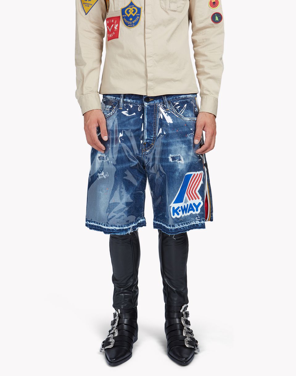 Dsquared2 K Way PVC Denim Shorts - Shorts for Men | Official Store