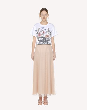REDValentino 圆点织花绢网半身裙