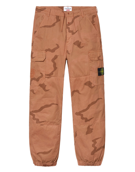 301S4 BRUSHED COTTON 2C CAMO OVD STONE ISLAND FOR SUPREME Trousers Stone  Island Men - Official Online Store