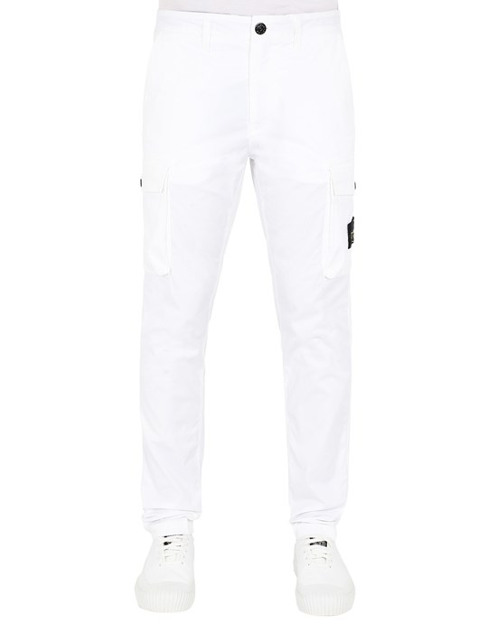 white stone island trousers