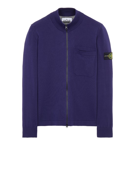 stone island wool zip cardigan