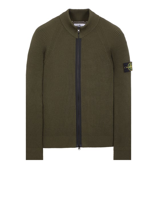 差別発言 STONE ISLAND スタンドカラー ジップアップ ニットガーディ