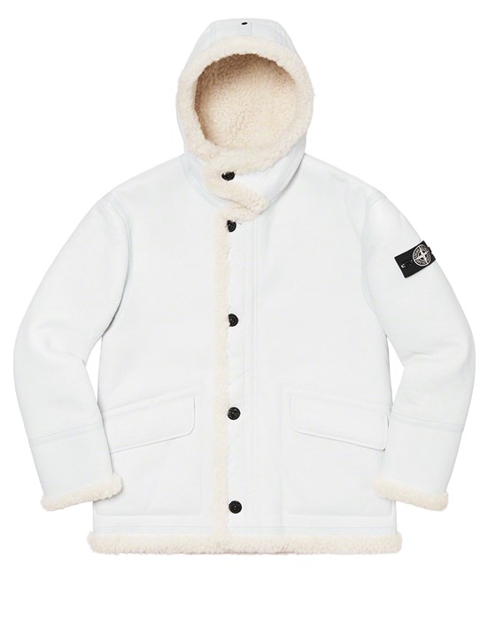 stone island sheepskin parka