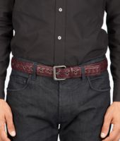 Bottega Veneta® AUBERGINE INTRECCIATO MADRAS HERITAGE BELT Bottega Veneta® AUBERGINE INTRECCIATO MADRAS HERITAGE BELT
