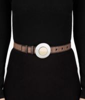 Bottega Veneta® MUD INTRECCIATO BOTRDER CALF SPHERE Belt Bottega Veneta® MUD INTRECCIATO BOTRDER CALF SPHERE Belt