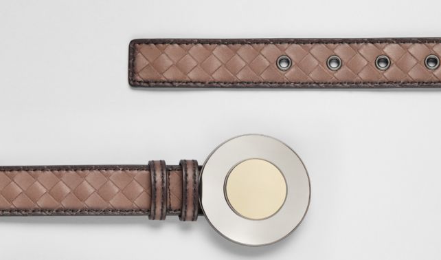 BOTTEGA VENETA - Ceinture MUD SPHERE EN VEAU INTRECCIATO BORDER
