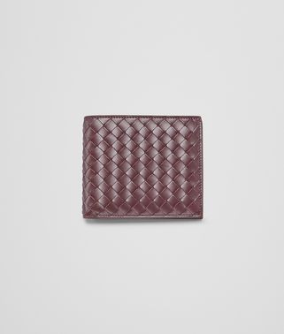 BOTTEGA VENETA - PORTEFEUILLE AUBERGINE EN CUIR VN INTRECCIATO