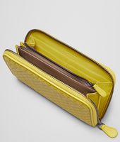 Bottega Veneta® NEW CHARTREUSE INTRECCIATO NAPPA ZIP AROUND WALLET Bottega Veneta® NEW CHARTREUSE INTRECCIATO NAPPA ZIP AROUND WALLET