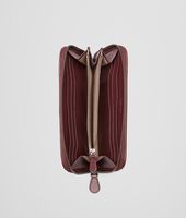 Bottega Veneta® AUBERGINE INTRECCIATO NAPPA ZIP AROUND WALLET Bottega Veneta® AUBERGINE INTRECCIATO NAPPA ZIP AROUND WALLET