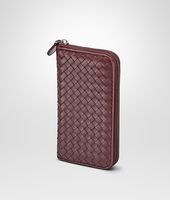 Bottega Veneta® AUBERGINE INTRECCIATO NAPPA ZIP AROUND WALLET Bottega Veneta® AUBERGINE INTRECCIATO NAPPA ZIP AROUND WALLET