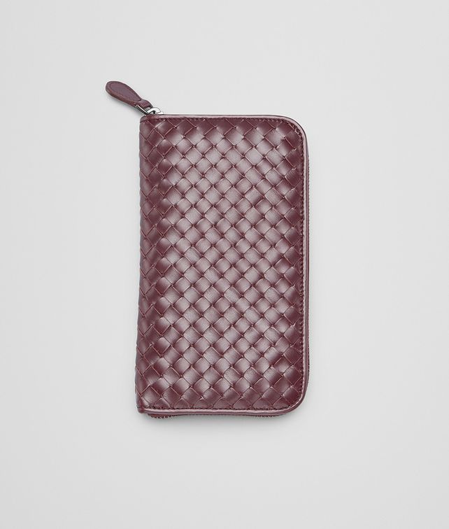 BOTTEGA VENETA Aubergine Intrecciato Vn Zip Around Wallet Zip Around Wallet U fp