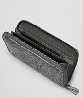 Bottega Veneta® NEW LIGHT GREY Intrecciato Ayers Livrea ZIP AROUND WALLET Bottega Veneta® NEW LIGHT GREY Intrecciato Ayers Livrea ZIP AROUND WALLET