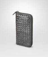 Bottega Veneta® NEW LIGHT GREY Intrecciato Ayers Livrea ZIP AROUND WALLET Bottega Veneta® NEW LIGHT GREY Intrecciato Ayers Livrea ZIP AROUND WALLET