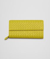 Bottega Veneta® New Chartreuse Intrecciato Nappa Continental Wallet Bottega Veneta® New Chartreuse Intrecciato Nappa Continental Wallet