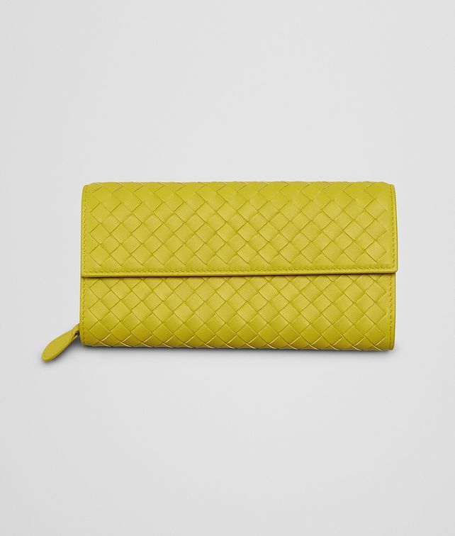 BOTTEGA VENETA PORTAFOGLIO CONTINENTAL NEW CHARTREUSE IN NAPPA INTRECCIATA Portafoglio continental D fp