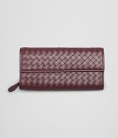Bottega Veneta® AUBERGINE INTRECCIATO NAPPA CONTINENTAL WALLET Bottega Veneta® AUBERGINE INTRECCIATO NAPPA CONTINENTAL WALLET