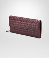 Bottega Veneta® AUBERGINE INTRECCIATO NAPPA CONTINENTAL WALLET Bottega Veneta® AUBERGINE INTRECCIATO NAPPA CONTINENTAL WALLET