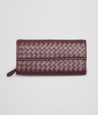 BOTTEGA VENETA - AUBERGINE INTRECCIATO NAPPA CONTINENTAL WALLET