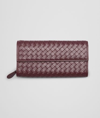 BOTTEGA VENETA - Aubergine Intrecciato Nappa Continental Wallet