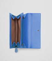 Bottega Veneta® SIGNAL BLUE Intrecciato Ayers Livrea CONTINENTAL WALLET Bottega Veneta® SIGNAL BLUE Intrecciato Ayers Livrea CONTINENTAL WALLET