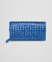 Bottega Veneta® SIGNAL BLUE Intrecciato Ayers Livrea CONTINENTAL WALLET Bottega Veneta® SIGNAL BLUE Intrecciato Ayers Livrea CONTINENTAL WALLET