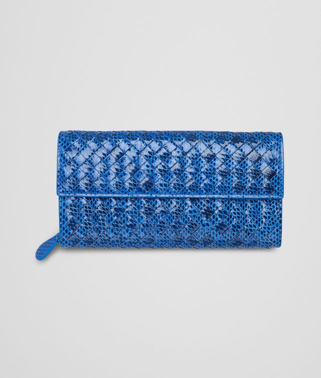BOTTEGA VENETA SIGNAL BLUE Intrecciato Ayers Livrea CONTINENTAL WALLET Continental Wallet D fp