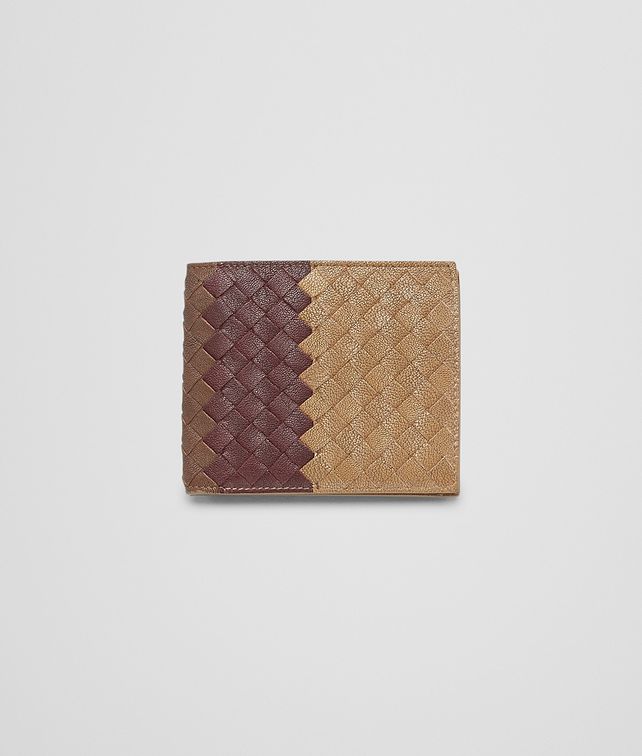 BOTTEGA VENETA New Bronze Aubergine Edoardo Intrecciato Club Fumé Wallet Bi-fold Wallet U fp