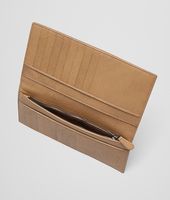 Bottega Veneta® New Bronze Aubergine Edoardo Intrecciato Club Fumé Continental Wallet Bottega Veneta® New Bronze Aubergine Edoardo Intrecciato Club Fumé Continental Wallet