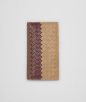 Bottega Veneta® New Bronze Aubergine Edoardo Intrecciato Club Fumé Continental Wallet Bottega Veneta® New Bronze Aubergine Edoardo Intrecciato Club Fumé Continental Wallet