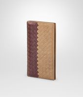 Bottega Veneta® New Bronze Aubergine Edoardo Intrecciato Club Fumé Continental Wallet Bottega Veneta® New Bronze Aubergine Edoardo Intrecciato Club Fumé Continental Wallet